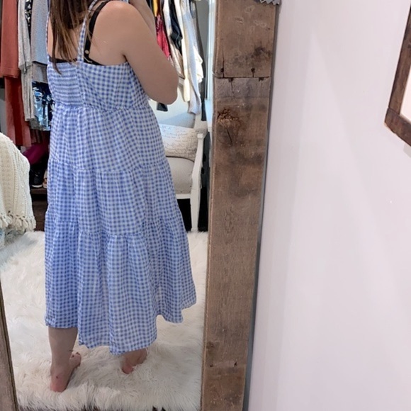 Time and Tru blue & white checkered maxi dress size XLarge - Picture 2 of 8